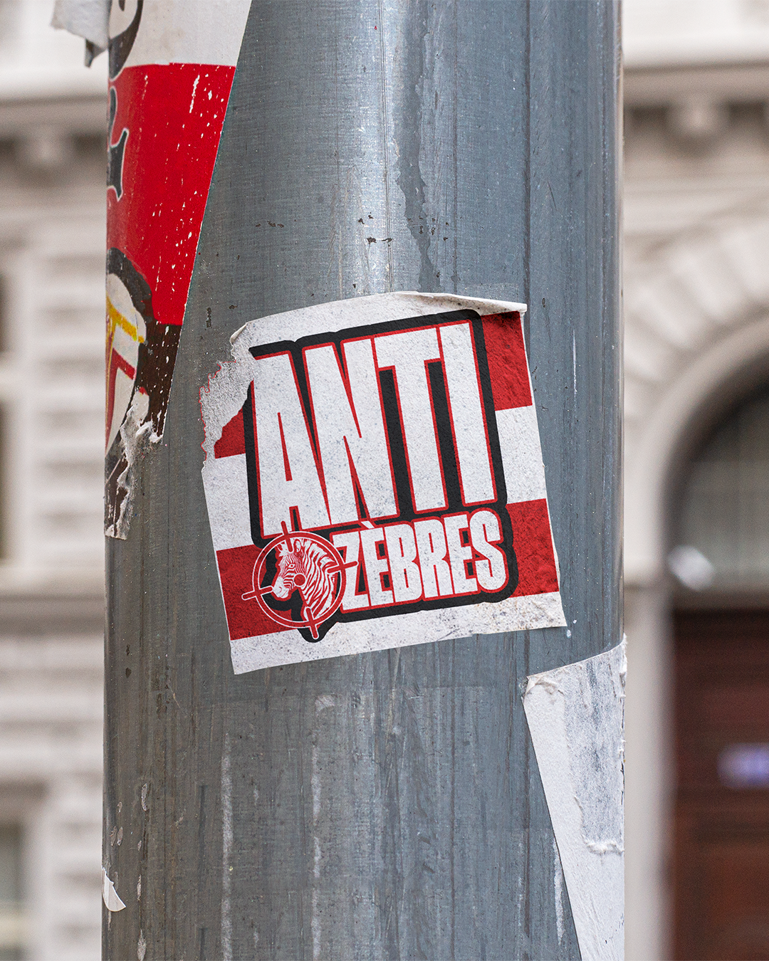 ANTI ZÉBRES STICKER 8x8cm